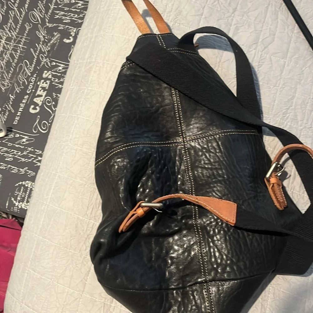 Italian leather backpack - Picture 3 of 4